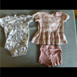 Kate Quinn onesie and shirt/shorts set. 18-24 mo